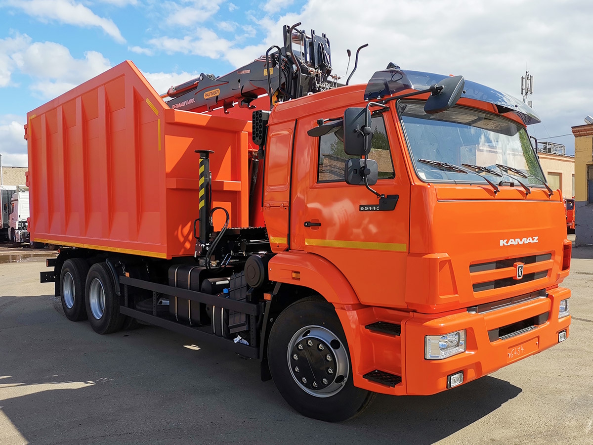 Ломовоз КАМАЗ 65115 с ГМУ VM10L74M